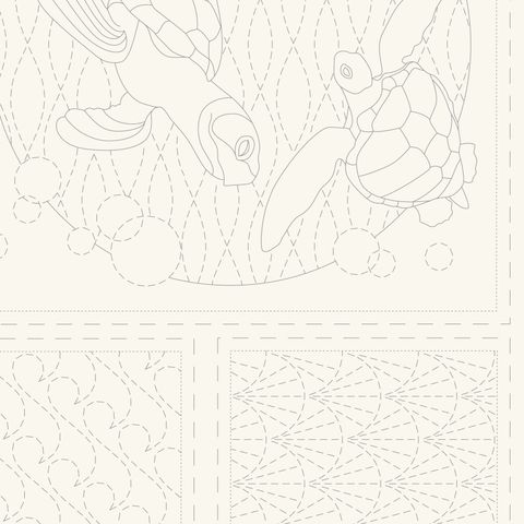 Devonstone Collection - Ocean Sashiko Panel - #DV4090