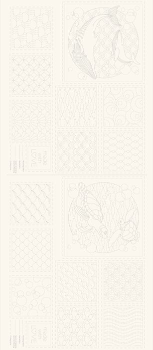 Devonstone Collection - Ocean Sashiko Panel - #DV4090
