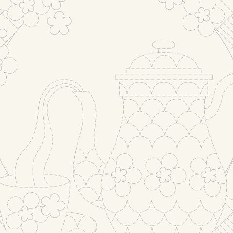 Devonstone Collection - Teatime Sashiko Panel - #DV4265