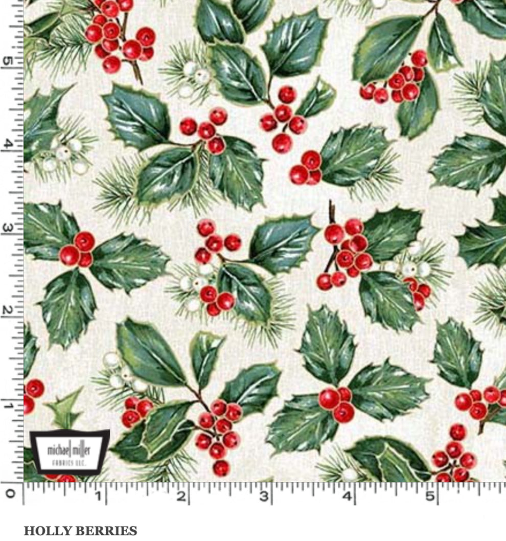 Michael Miller Fabrics - Tis The Season - Holly Berries - #4120-16C