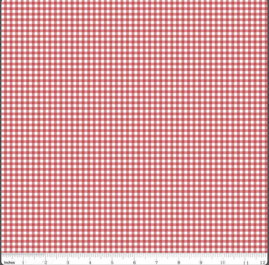 KK Fabrics - Small Gingham - Red - #K8058