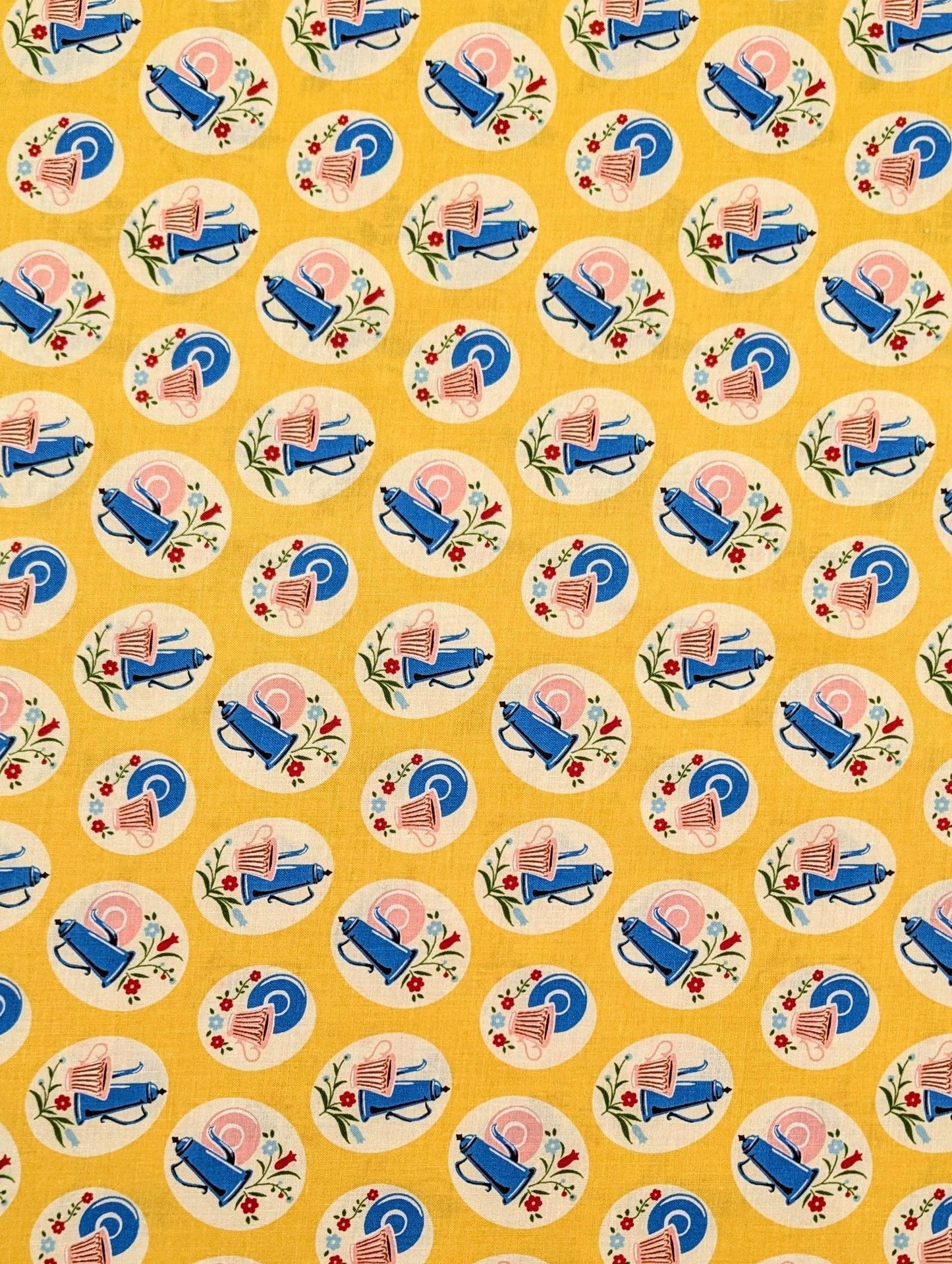 Kei Fabrics - Tea Time - Yellow