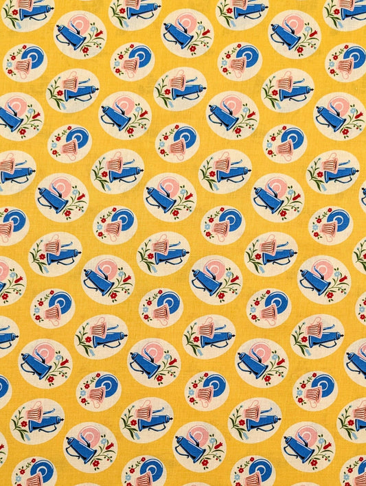 Kei Fabrics - Tea Time - Yellow