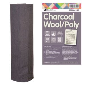 Matilda's Own Charcoal Wool/Poly Batting