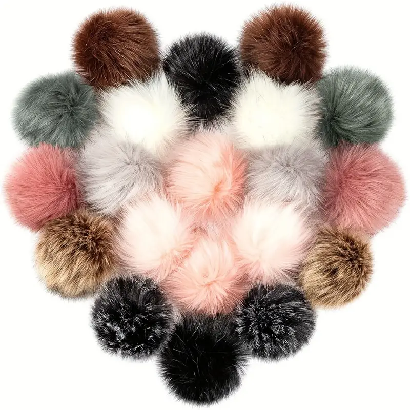 FAUX FUR POM POMS