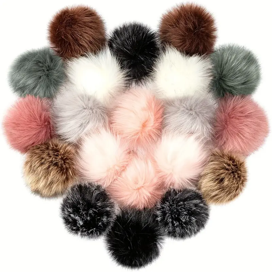 FAUX FUR POM POMS
