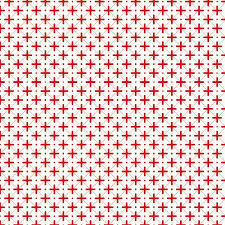 Stof fabric - Tiled Up - Red Diamond Crosses - #4500-935