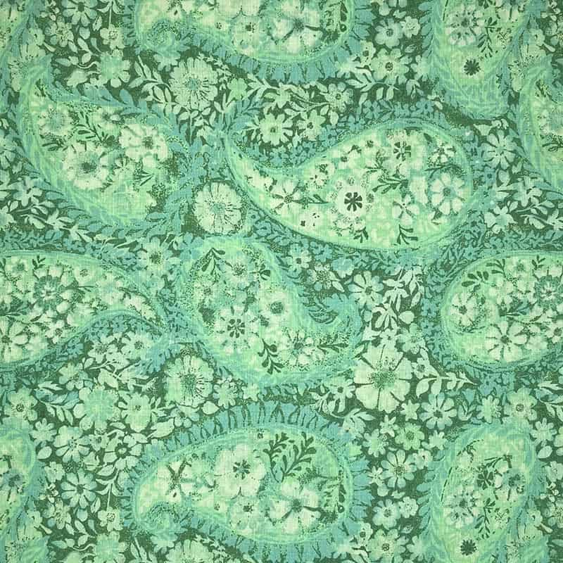 KKFabrics - Paisley - Green - #7058-G