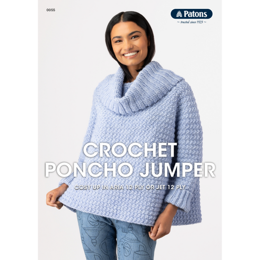 0055 - Patons Crochet Poncho Jumper