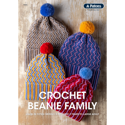 9006 - Patons - Crochet Beanie Family