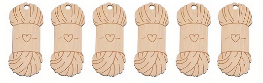 Wooden Yarn Floss Bobbin - 5 or 6 Pack