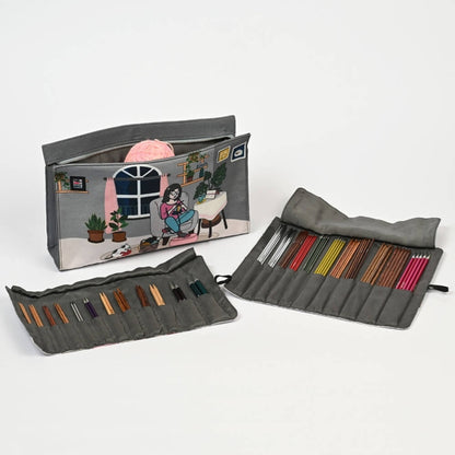 KnitPro - Passion Collection - Project Pouch with Roll-On Cases