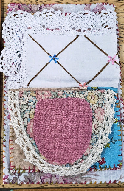 Hand stitched Needle Book French Vintage