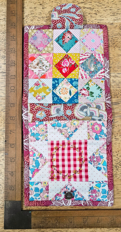 Hand stitched Project Pouch with Window pocket