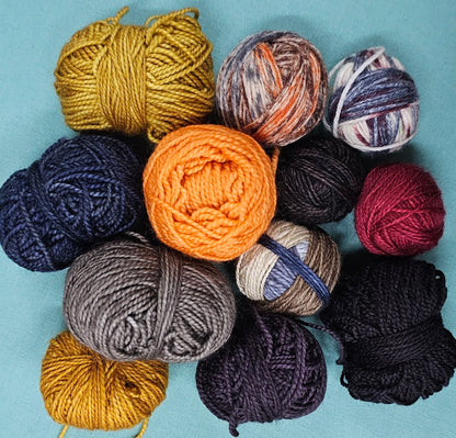 Heathermaid Hand Dyed Supreme 4 ply Sock Yarn Scrappy Packs