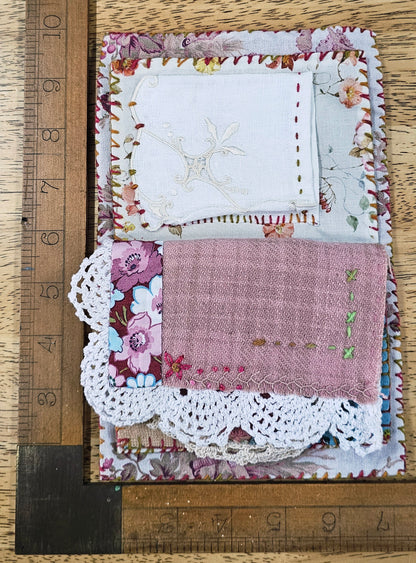 Hand stitched Needle Book French Vintage