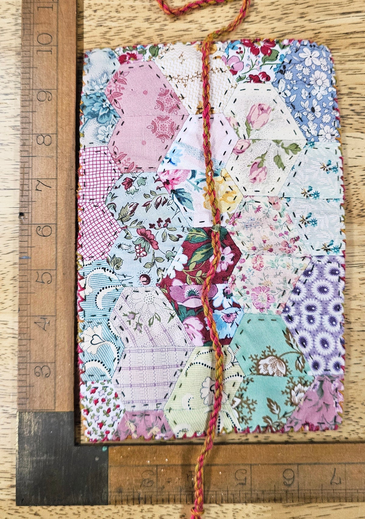 Hand stitched Needle Book French Vintage