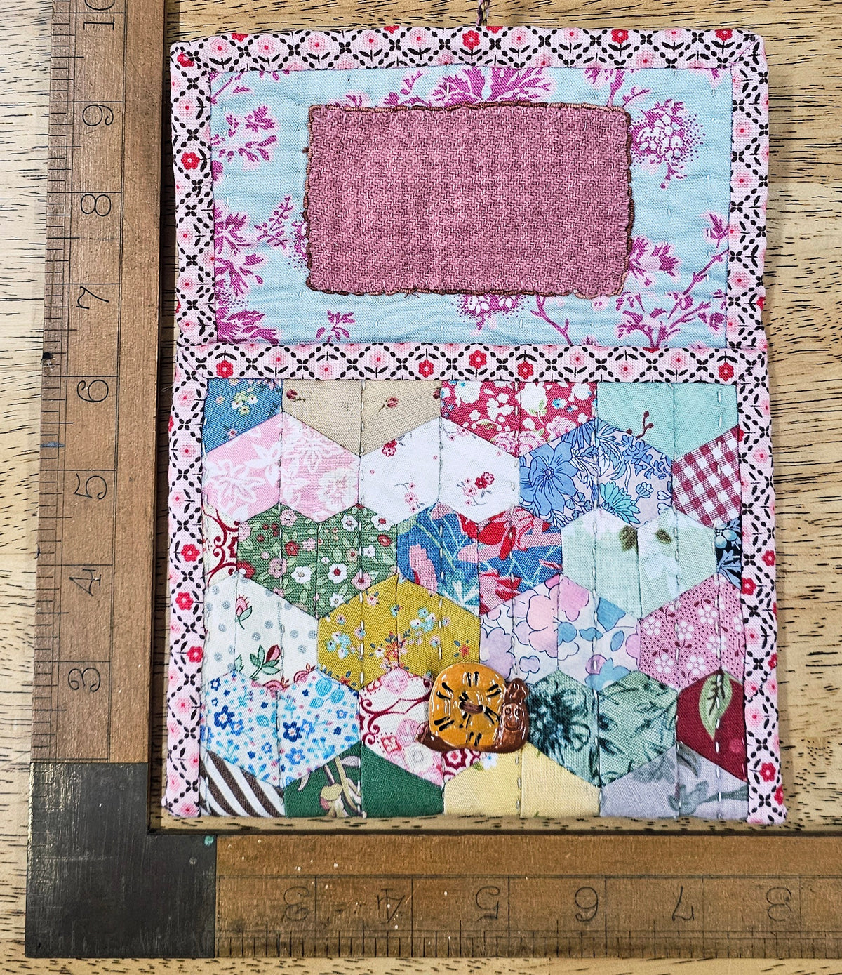 Tri-fold Pouch Handstitched