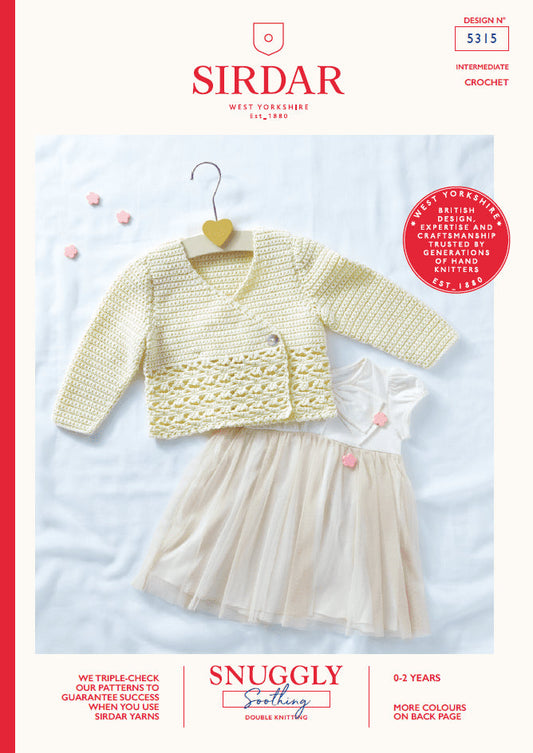 Sirdar - Snuggly Soothing DK Crochet Cardigan- 5315