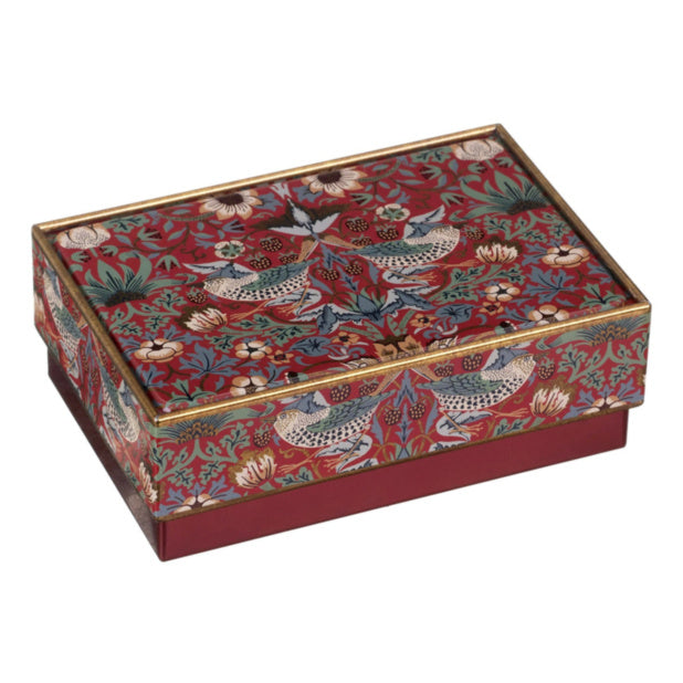 William Morris Strawberry Thief Small Rectangle Tin