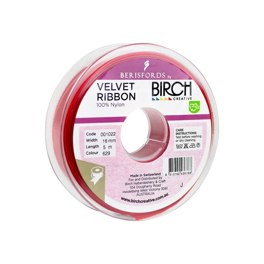 RIBBON SWISS VELVET 16MMx5MT