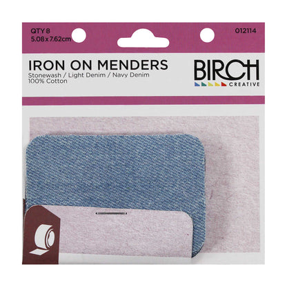 IRON ON MENDERS PACK OF 8