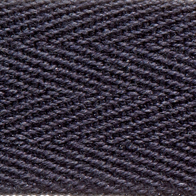COTTON HEADING TAPE, DARK OBSIDIAN, 25MM