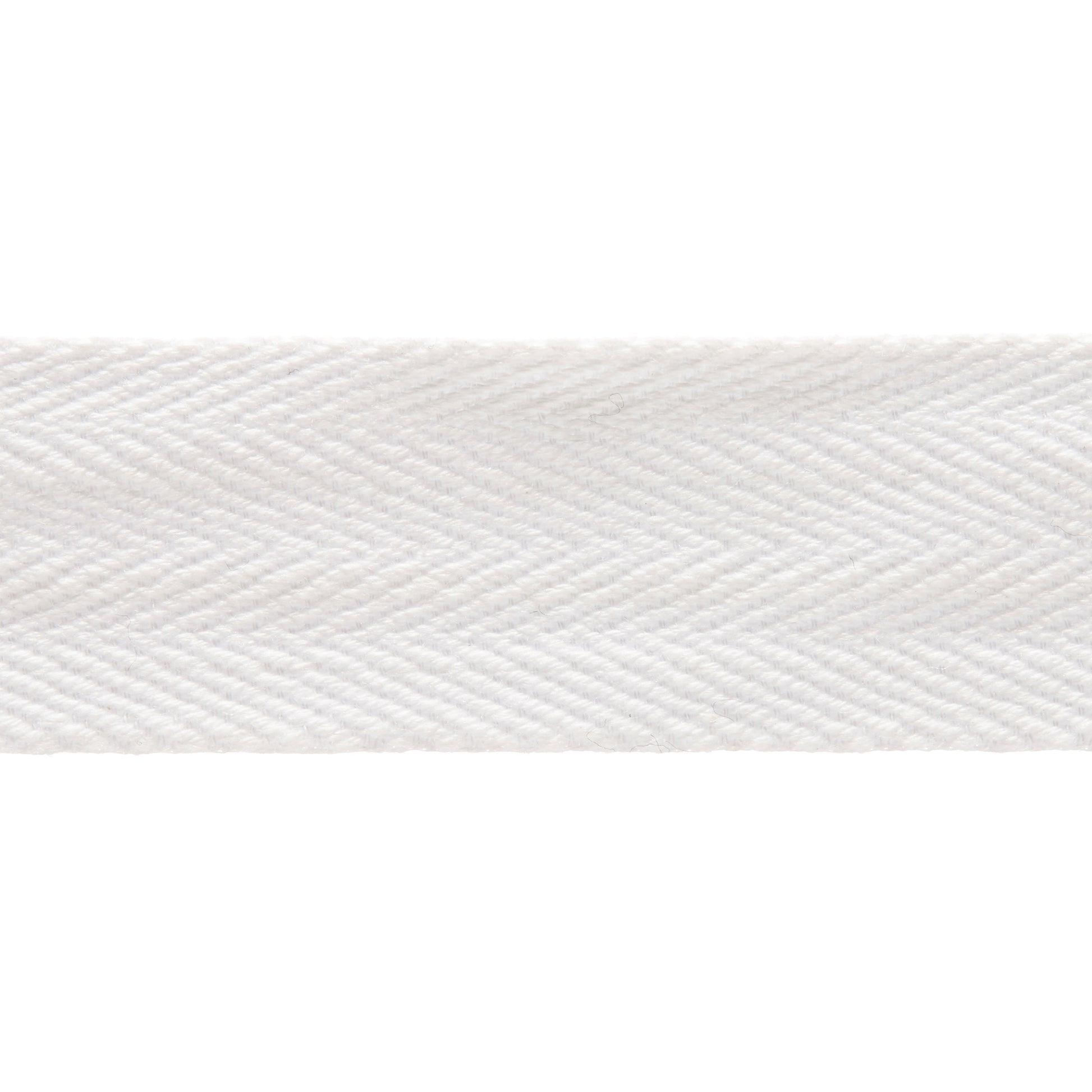 COTTON HEADING TAPE, OPTIC WHITE, 25MM