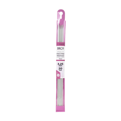 BIRCH KNITTING NEEDLE PREMIUM SET4 20CM 2-3.75MM
